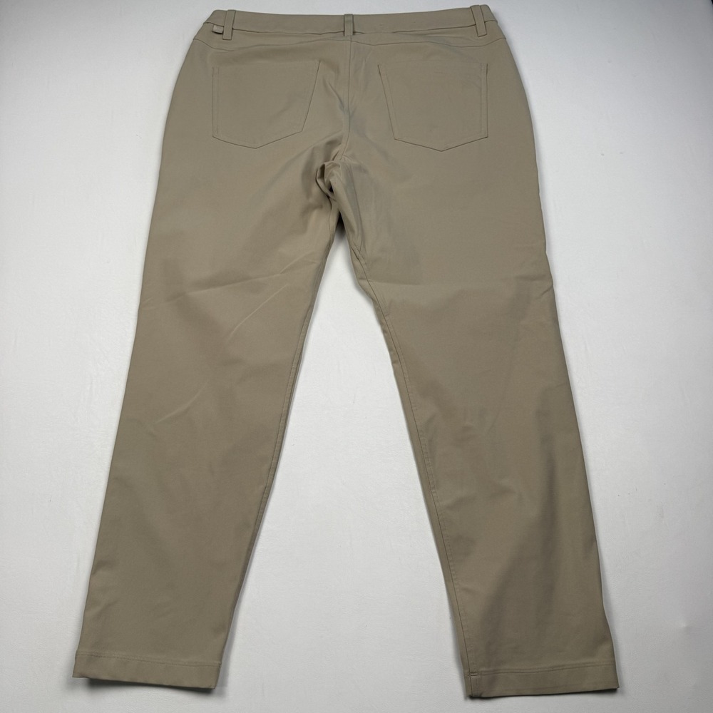 Lululemon Slim 5 Pocket Pants Mens 35x29 Beige Tech Chino Slim Stretch - Picture 6 of 9